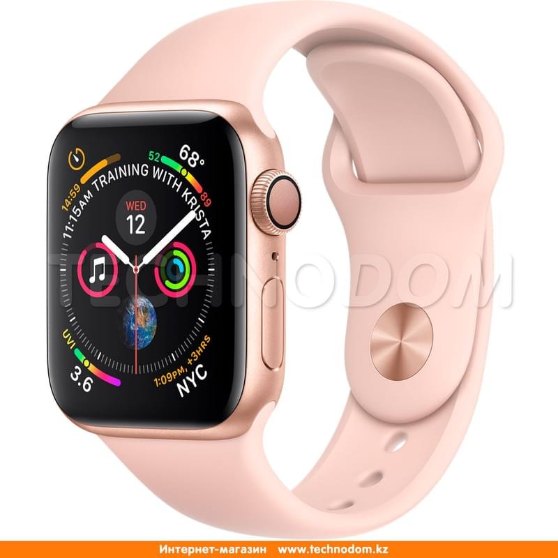 Смарт часы Apple Watch Series 4 GPS 40mm Gold Aluminium Case with Pink Sand Sport Band - фото #0