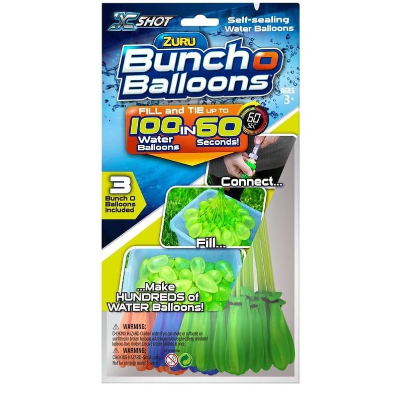 Игрушка Bunch O Balloons Стартовый набор: 100 шаров, 3 асс., пол.пакет - фото #0