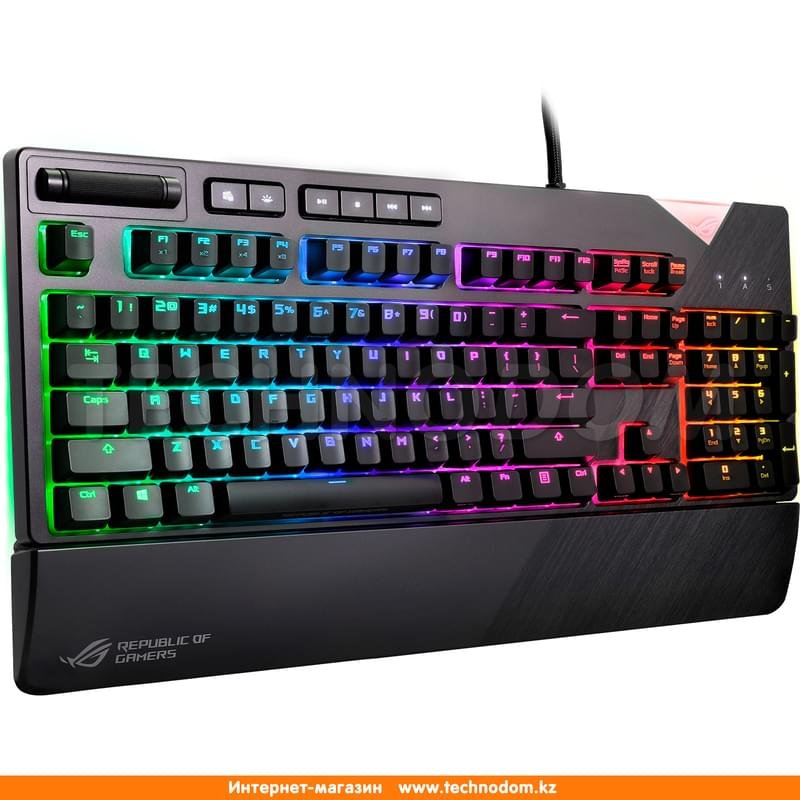 Клавиатура игровая проводная USB Asus ROG STRIX FLARE RGB, MX Red - фото #1
