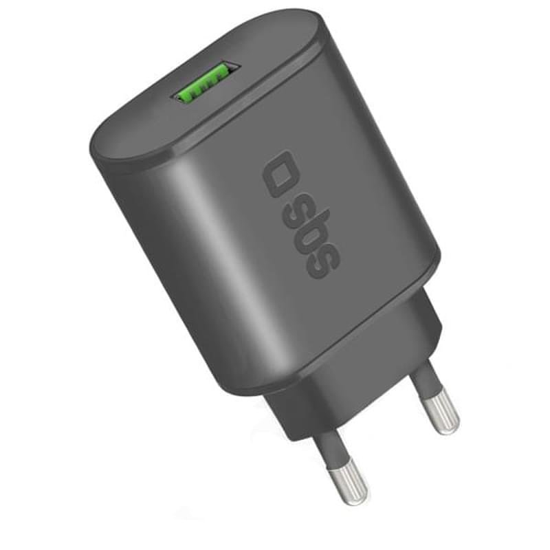 Сетевое зарядное устройство 1*USB, 2.1A, Fast Charge, SBS, Black (TETR1USB1ADUL) - фото #0