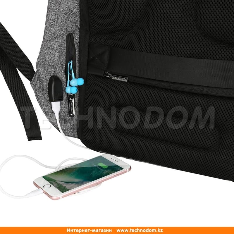 Рюкзак для ноутбука 15.6" NEO, Grey, полиэстер (NEB-012G) - фото #5