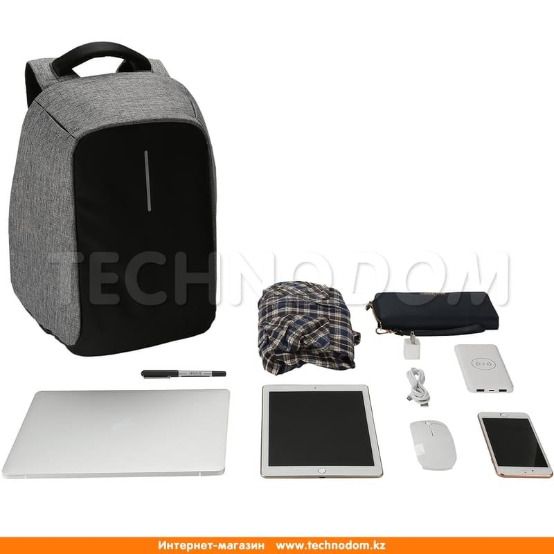 Рюкзак для ноутбука 15.6" NEO, Grey, полиэстер (NEB-012G) - фото #9