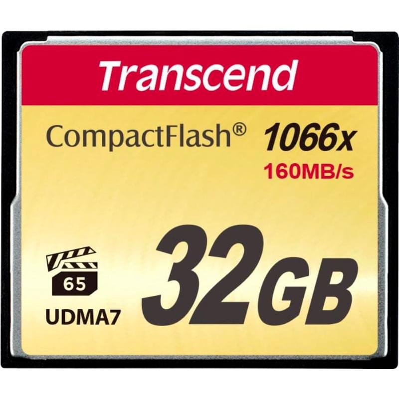 Карта памяти Compact Flash 32GB Transcend Ultimate 1000x, до 160MB/s (TS32GCF1000) - фото #0
