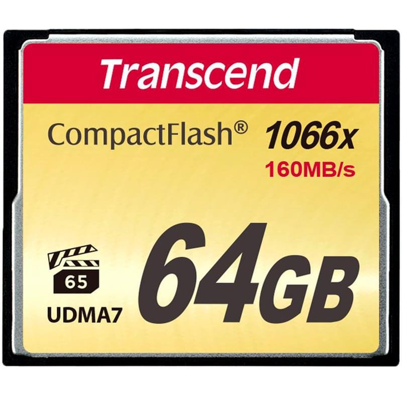 Карта памяти Compact Flash 64GB Transcend Ultimate 1000x, до 160MB/s (TS64GCF1000) - фото #0