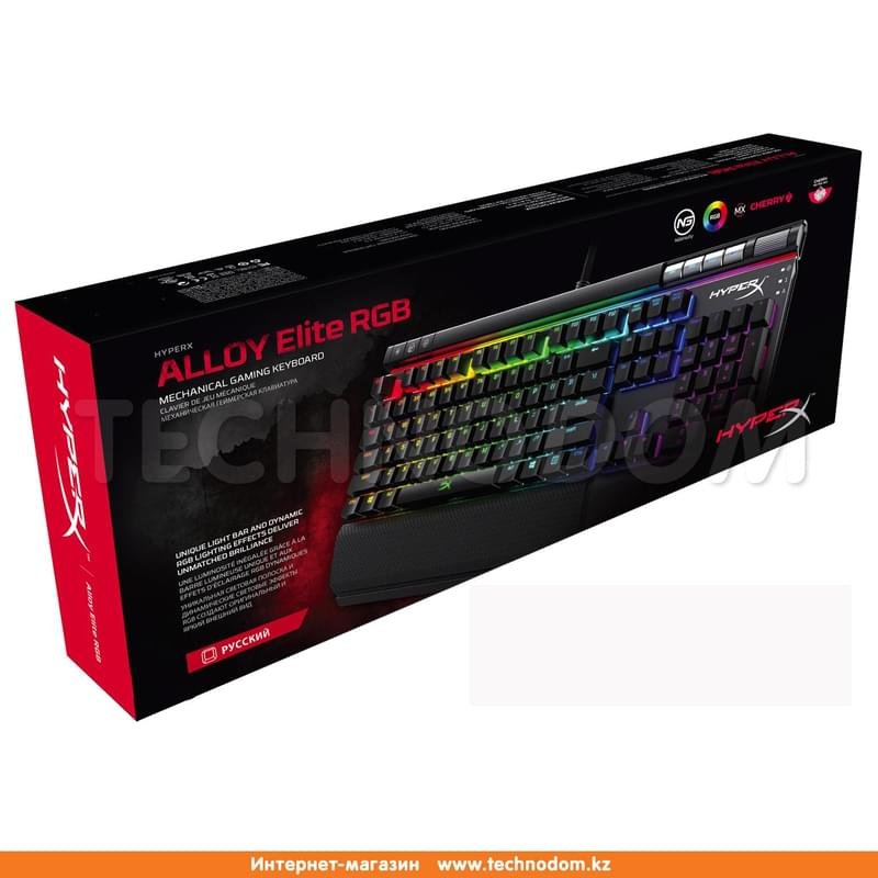 Клавиатура игровая проводная HyperX Alloy Elite RGB, MX Blue, HX-KB2BL2-RU/R1 - фото #2