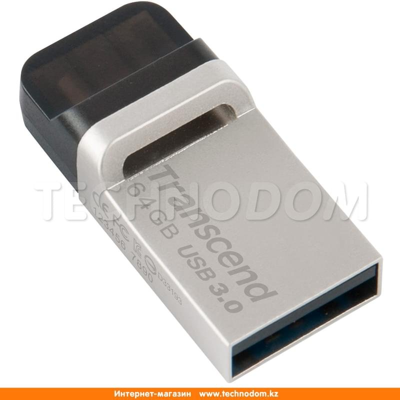 USB Флешка 64GB Transcend JetFlash 880S Type-A/Micro 3.1 Gen 1 (3.0) OTG (TS64GJF880S) - фото #0