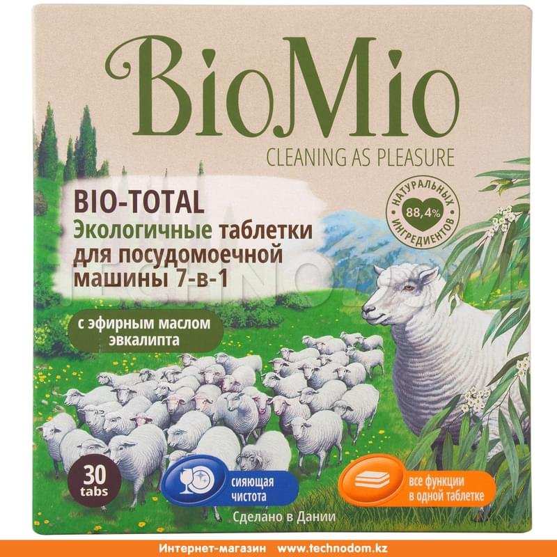 Таблетки для посудомоечных машин BioMio Эвкалипт, 30 шт - фото #0