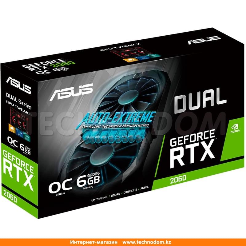 Видеокарта Asus GeForce DUAL RTX 2060 OC 6GB 192bit/G6 (HDMI+DP+DVI-D) (DUAL-RTX2060-O6G) - фото #6