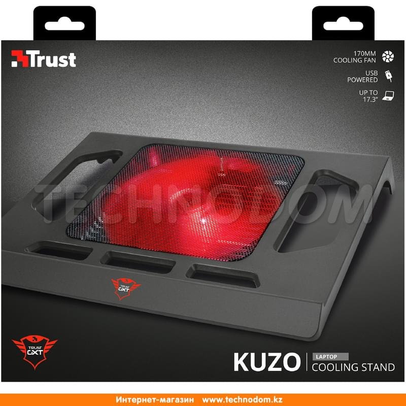 Охлаждающая подставка для ноутбука Trust GXT 220 KUZO до 17.3", Чёрный - фото #5