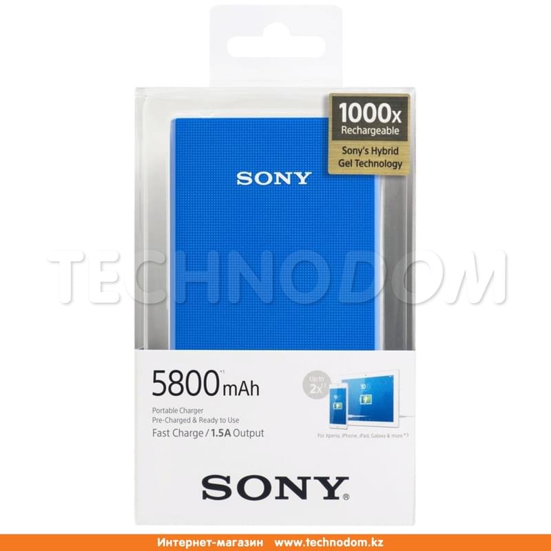 Внешний аккумулятор Sony, 5800Mah, Blue (CP-E6BL) - фото #1