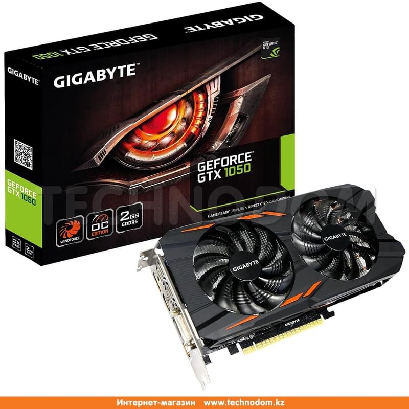 Видеокарта Gigabyte Nvidia GeForce GTX 1050 2Gb Windforce OC (DVI+3*HDMI+DP)(GV-N1050WF2OC-2GD) - фото #5