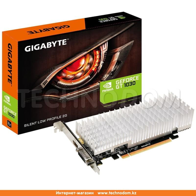 Видеокарта Gigabyte Nvidia GeForce GT 1030 2Gb Silent Low Profile (DVI+HDMI)(GV-N1030SL-2GL) - фото #3
