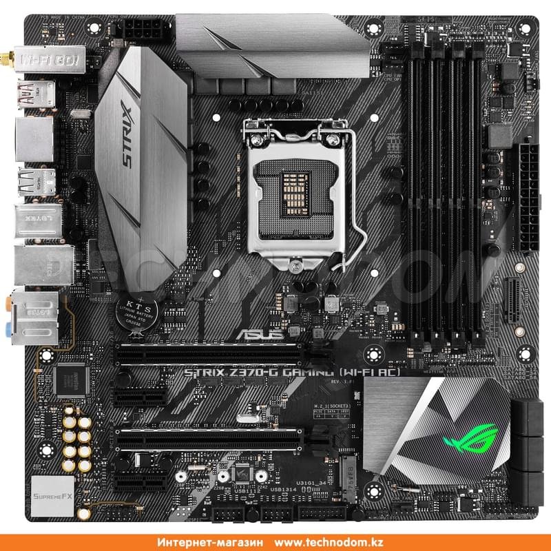 Материнская плата Asus ROG STRIX Z370-G Gaming (WI-FI) LGA1151 4DDR4 PCI-E 2x16 2x1 (HDMI+DP) mATX - фото #0
