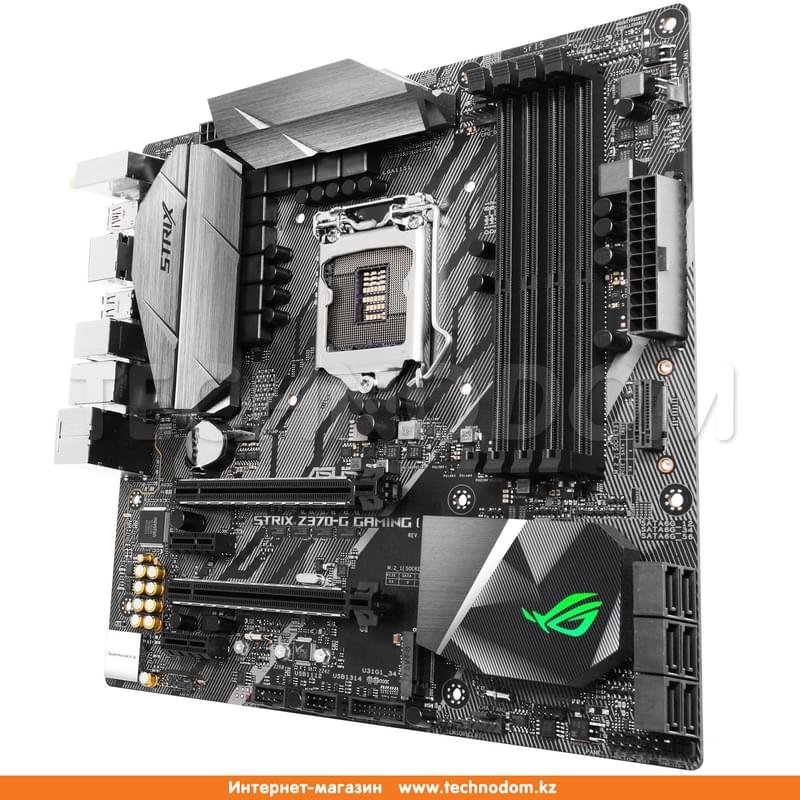 Материнская плата Asus ROG STRIX Z370-G Gaming (WI-FI) LGA1151 4DDR4 PCI-E 2x16 2x1 (HDMI+DP) mATX - фото #1