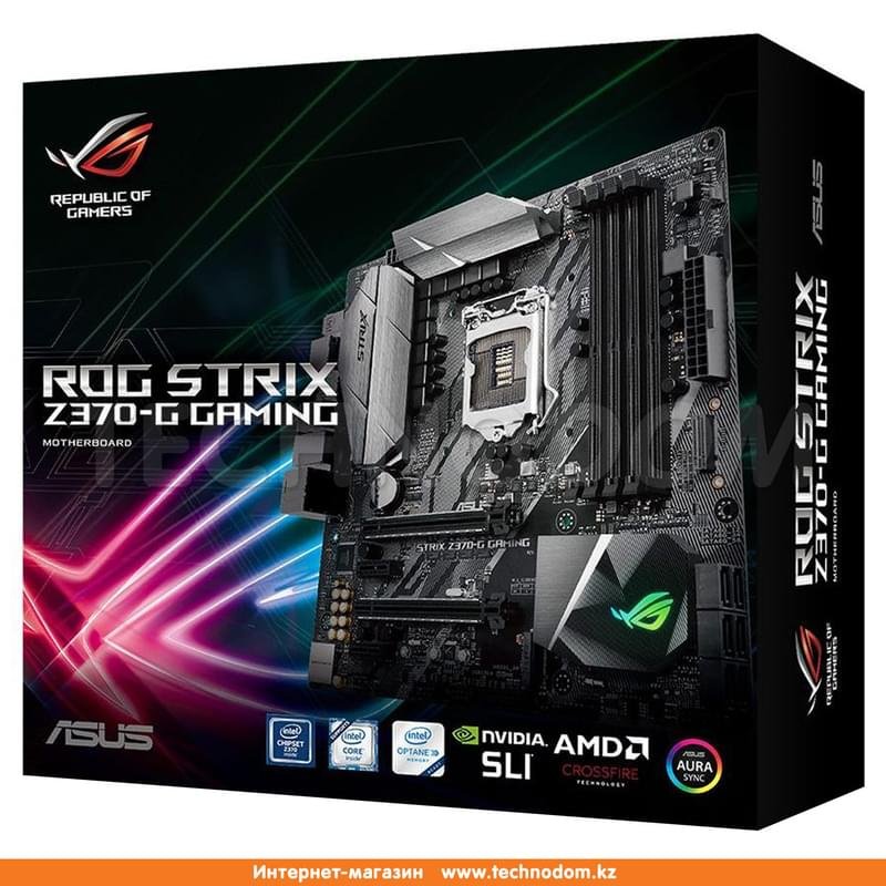 Материнская плата Asus ROG STRIX Z370-G Gaming (WI-FI) LGA1151 4DDR4 PCI-E 2x16 2x1 (HDMI+DP) mATX - фото #3