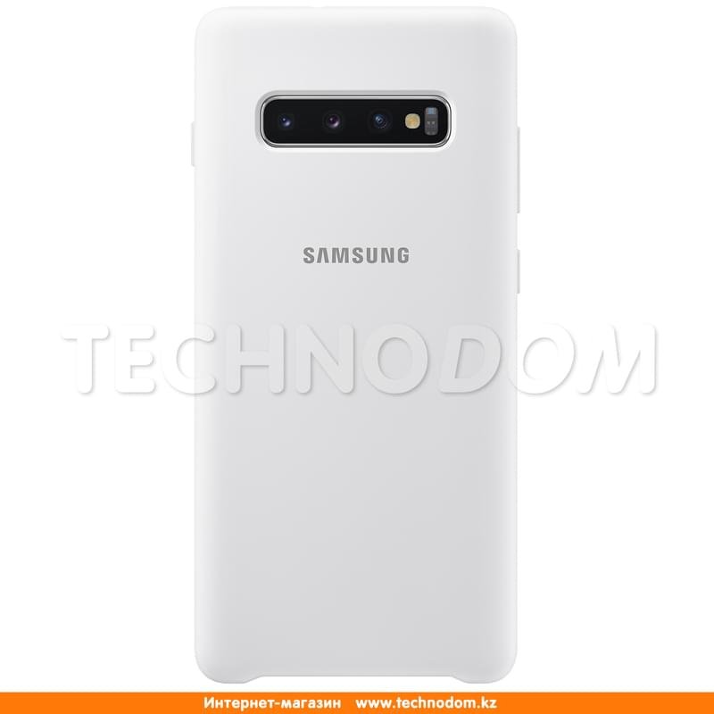 Чехол для Samsung Galaxy S10+/G975, Silicone Cover, White (EF-PG975TWEGRU) - фото #0