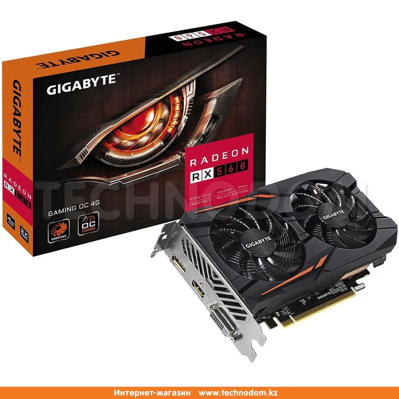 Видеокарта Gigabyte AMD ATI Radeon RX560 4Gb Gaming OC (DVI+HDMI+DP)(GV-RX560GAMING OC-4GD - фото #3