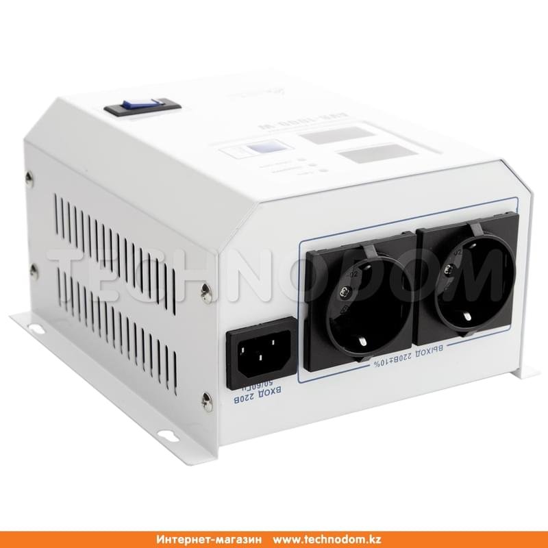 Стабилизатор SVC, 1000VA, AVR:140-280В, 2Shuko, LED, Чистая синусоида, 1,5м White (AVR-1000-W) - фото #3