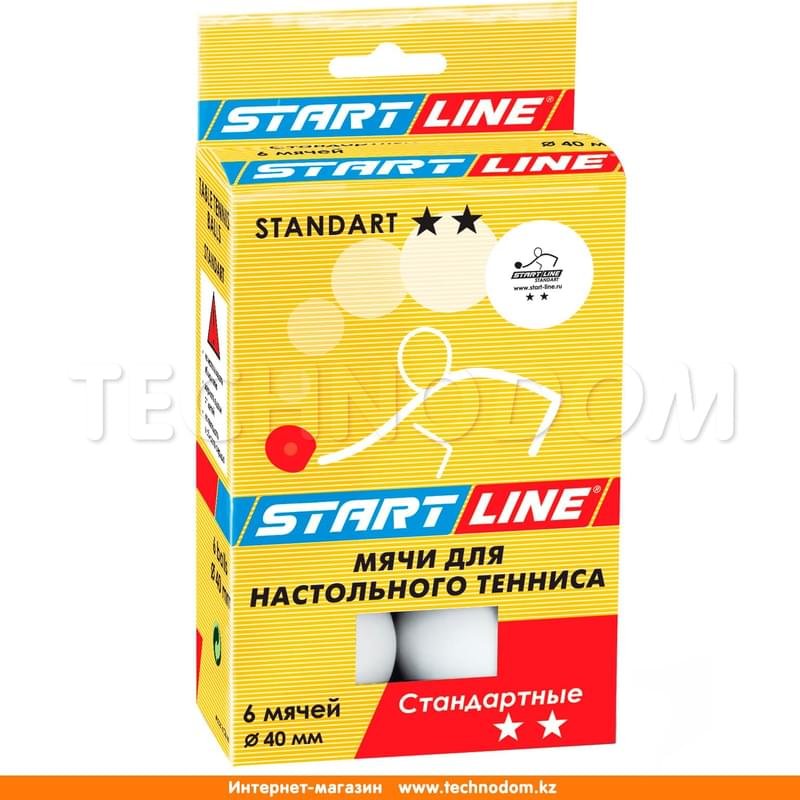 Мячи для настольного тенниса Start line Standart 2* (6 шт, бел.) - фото #0