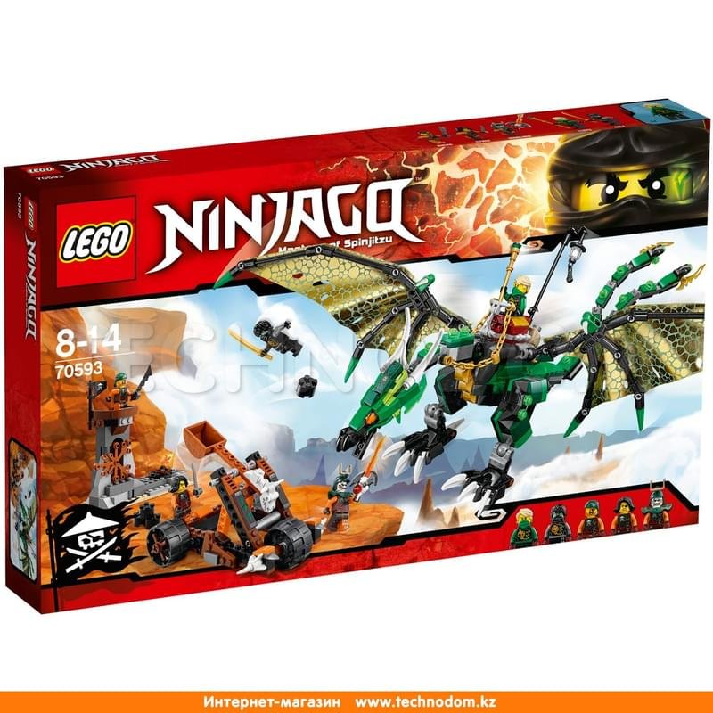 Дет. Конструктор Lego Ninjago, Зелёный Дракон (70593) - фото #0