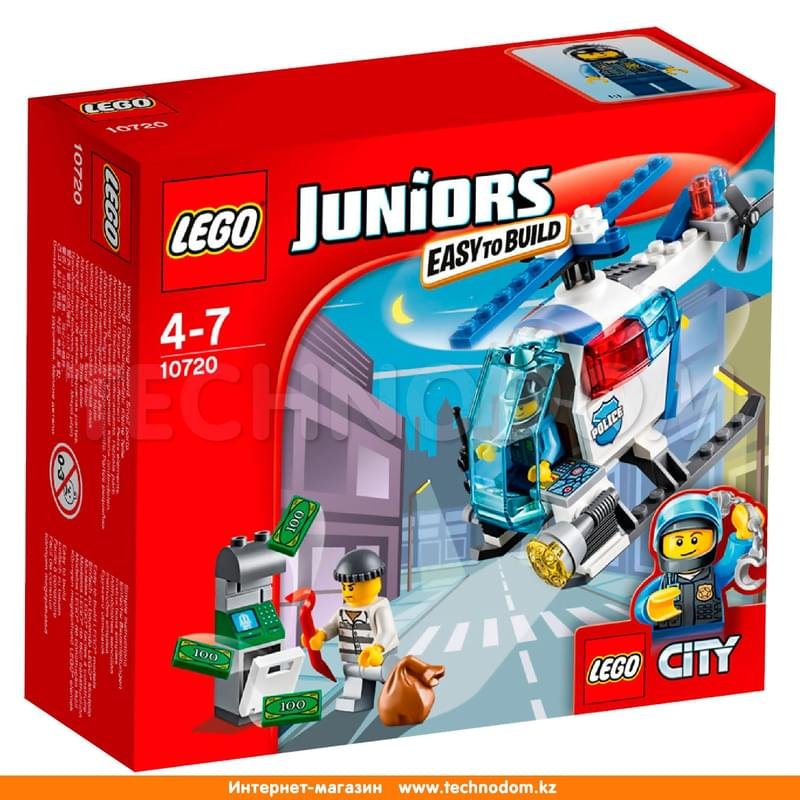 Дет. Конструктор Lego Juniors, Погоня на полицейском вертолёте (10720) - фото #0