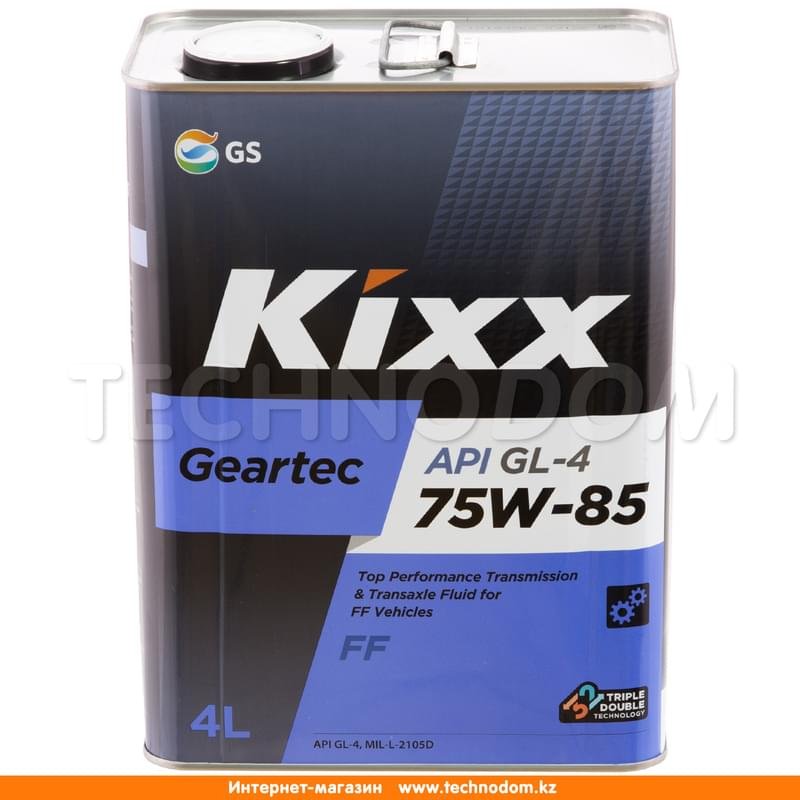 Трансмиссионное масло KIXX Geartec FF HD SAE 75W85 API GL-4 4л - фото #0