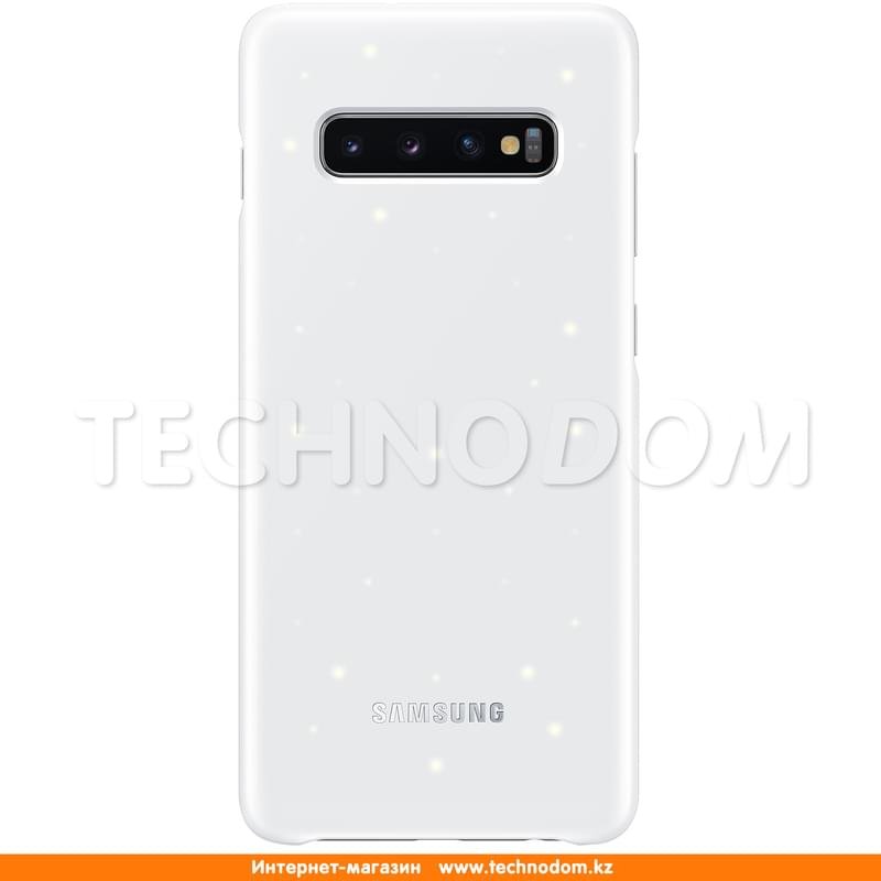 Чехол для Samsung Galaxy S10+/G975, LED Cover, White (EF-KG975CWEGRU) - фото #0
