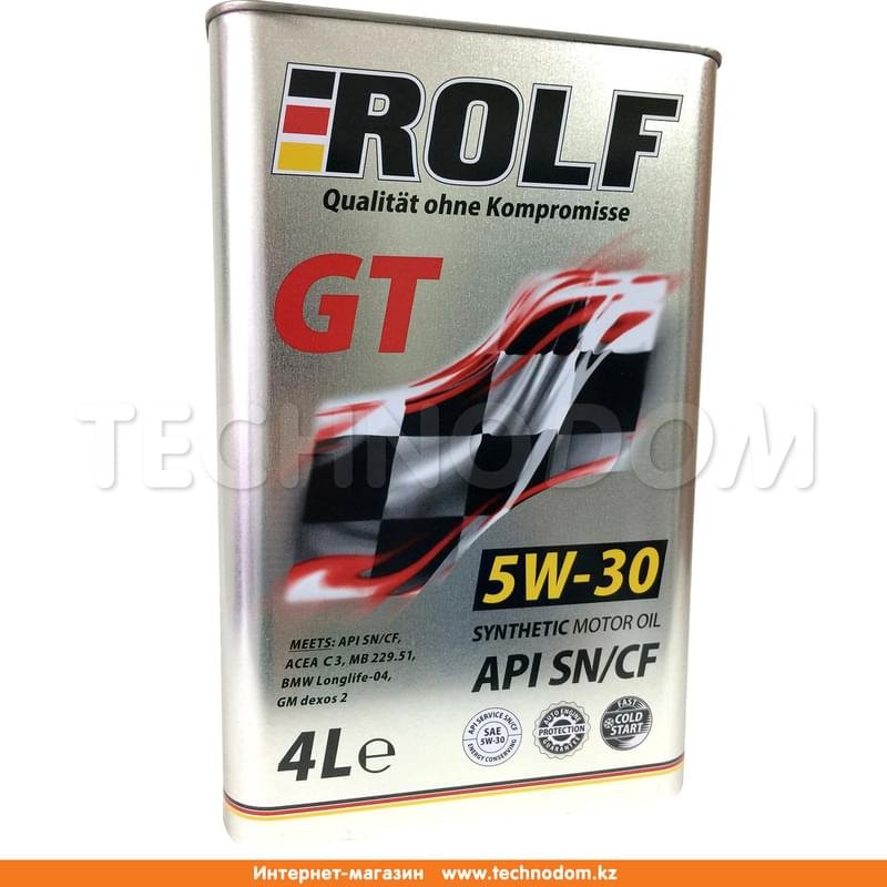 Моторное масло ROLF GT SAE 5W30 API SN/CF 4л - фото #0