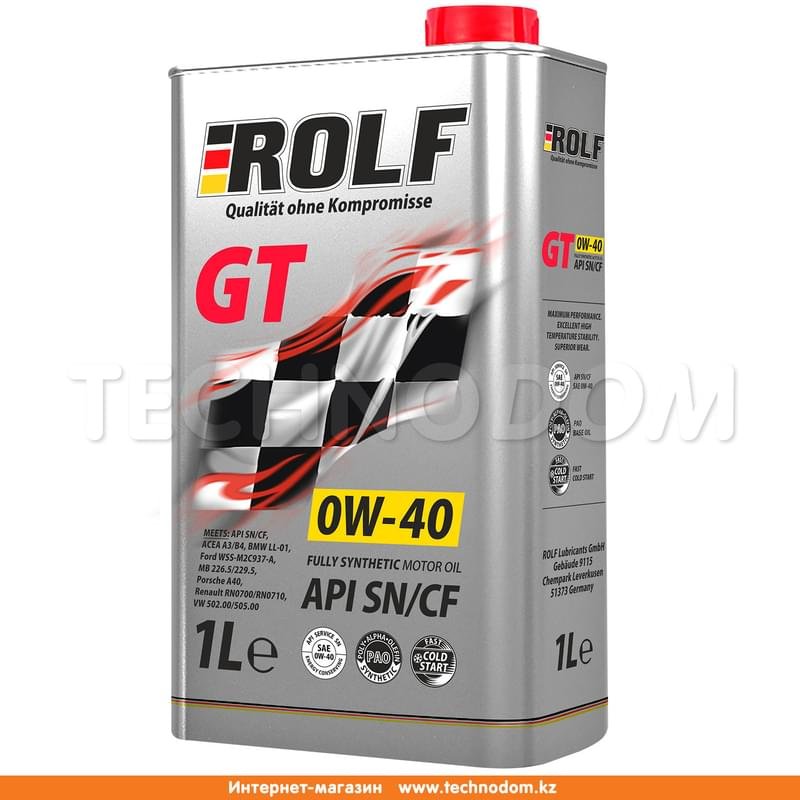 Моторное масло ROLF GT SAE 0W40 API SN/CF 1л - фото #0