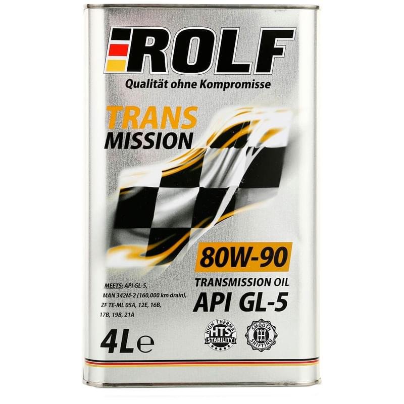 Трансмиссионное масло ROLF Transmission SAE 80W90 GL-5 4л - фото #0