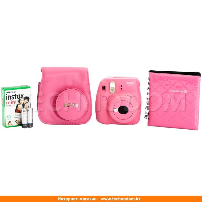 Фотоаппарат моментальной печати FUJIFILM Instax Mini 9 FLA PINK в подарочной упаковке - фото #0