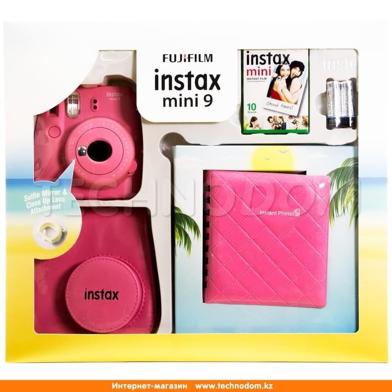 Фотоаппарат моментальной печати FUJIFILM Instax Mini 9 FLA PINK в подарочной упаковке - фото #5