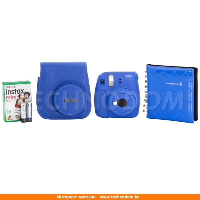 Фотоаппарат моментальной печати FUJIFILM Instax Mini 9 COB Blue в подарочной упаковке - фото #0