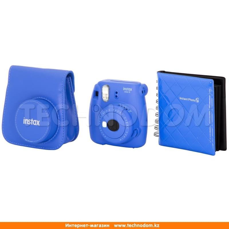 Фотоаппарат моментальной печати FUJIFILM Instax Mini 9 COB Blue в подарочной упаковке - фото #1