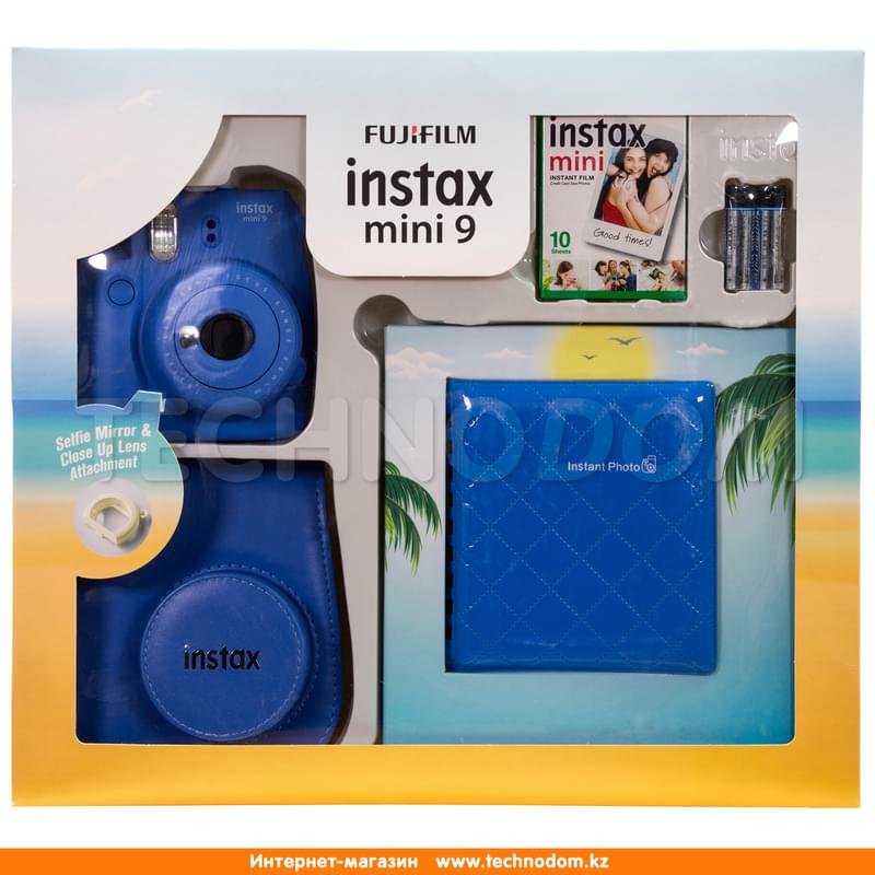 Фотоаппарат моментальной печати FUJIFILM Instax Mini 9 COB Blue в подарочной упаковке - фото #7