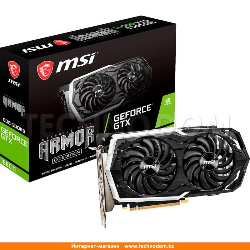 Видеокарта MSI GeForce GTX 1660 Ti ARMOR 6Gb OC G6/192bit (HDMI+3DP) - фото #2