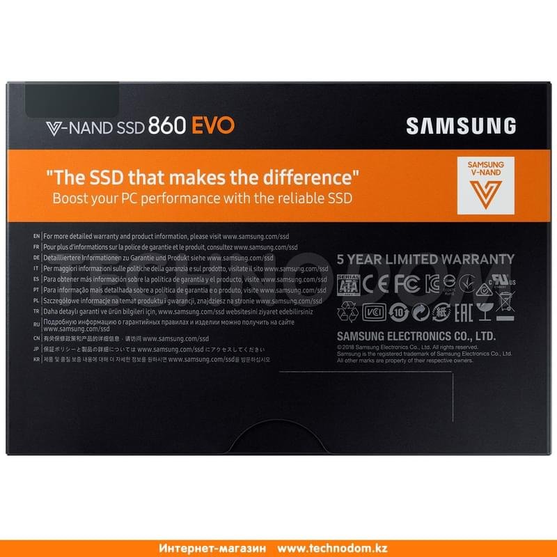 Внутренний SSD 2.5" 7мм 4TB Samsung 860 EVO, SATA-III 3D TLC (MZ-76E4T0BW) - фото #5