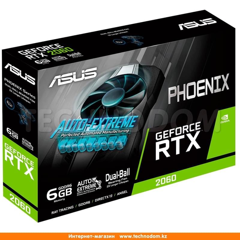 Видеокарта Asus GeForce Phoenix RTX 2060 6GB 192bit/G6 (2HDMI+DP+DVI-D) (PH-RTX2060-6G) - фото #4
