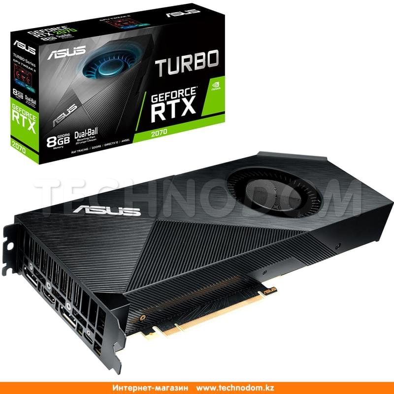 Видеокарта Asus GeForce TURBO RTX 2070 8G 256bit/G6 (HDMI+2DP) (TURBO-RTX2070-8G) - фото #4