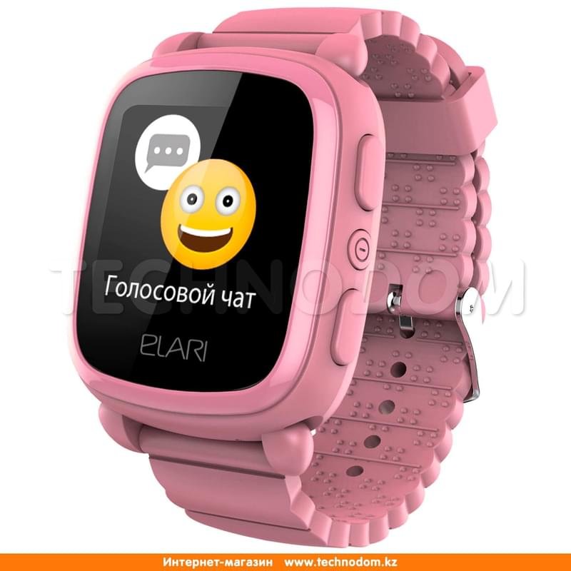 Детские смарт-часы с GPS трекером Elari KidPhone 2 Pink - фото #0