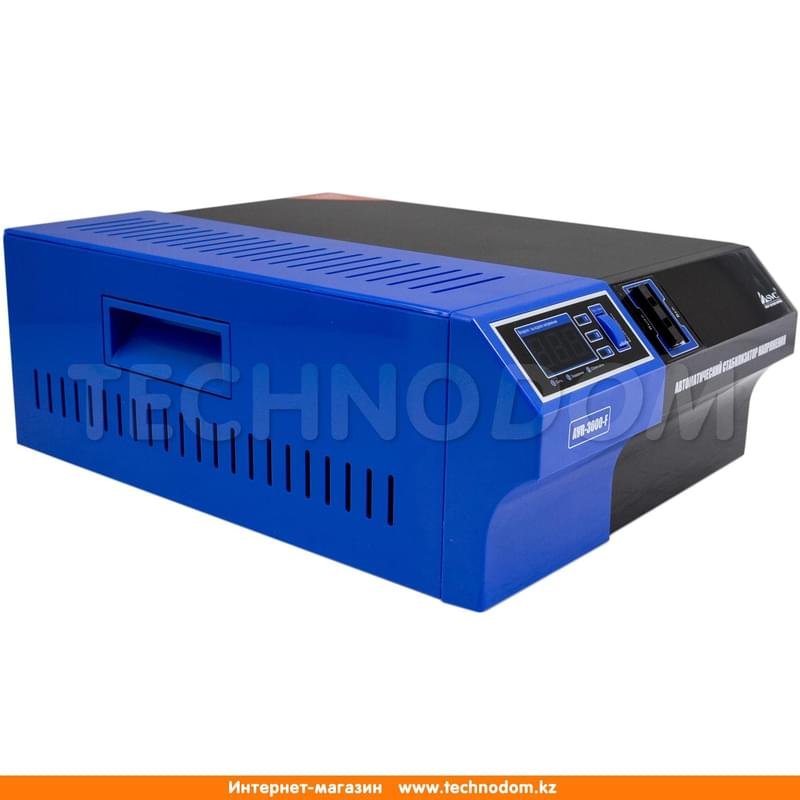 Стабилизатор SVC, 3000VA, AVR:140-280В, Клем.К, LED, Чистая синусоида, 1,5м Black/Blue (AVR-3000-F) - фото #1