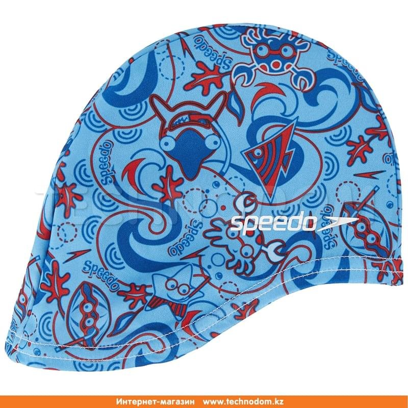 Шапочка для плавания детская Sea Squad Polyester Cap Junior Speedo (8-07997A264, One size, голубой) - фото #1
