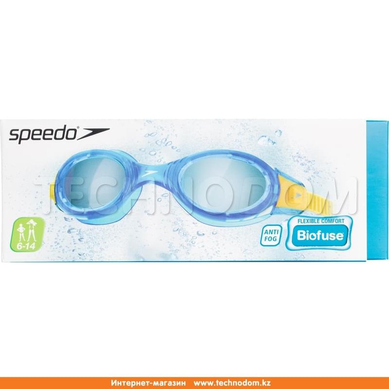 Очки для плавания детские Junior Futura BioFUSE Speedo (8-01233-3537, One size, сине-оранжевый) - фото #4