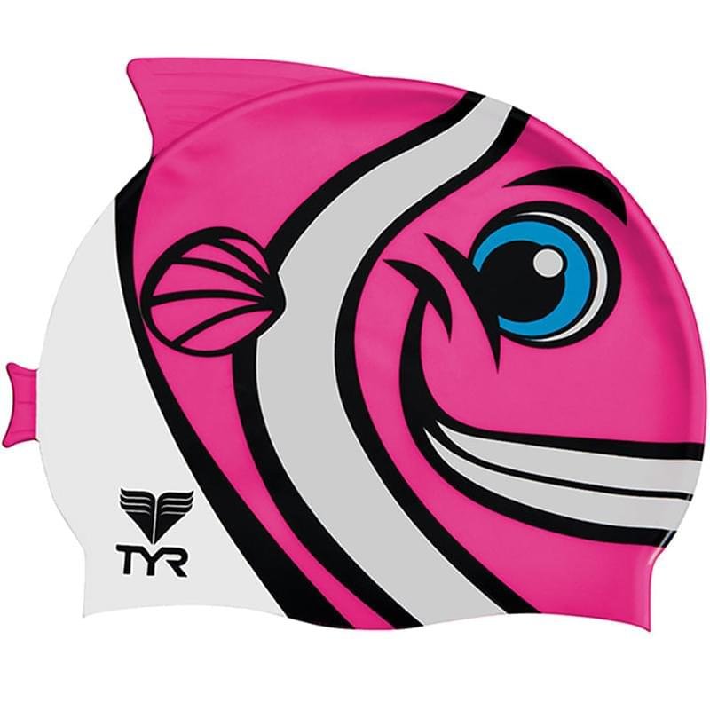 Шапочка для плавания Charactyrs Happy fish cap (LCSHFISH - 693, TYR, розовый) - фото #0