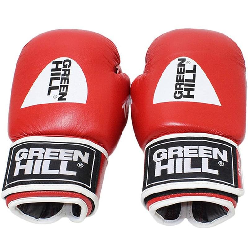Перчатки боксерские боевые Tiger AIBA Green hill (BGT-2010aRD, Greenhill, 680, 10 oz, красный) - фото #0