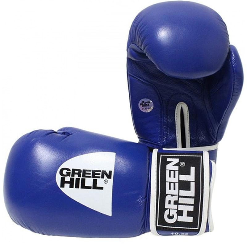 Перчатки боксерские боевые Tiger AIBA Green hill (BGT-2010aBL, Greenhill, 720, 12 oz, синий) - фото #3