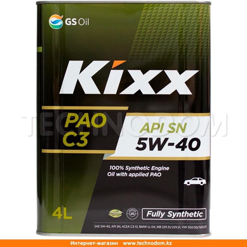Моторное масло KIXX PAO C3 5W40 API SN/CF 4л - фото #0