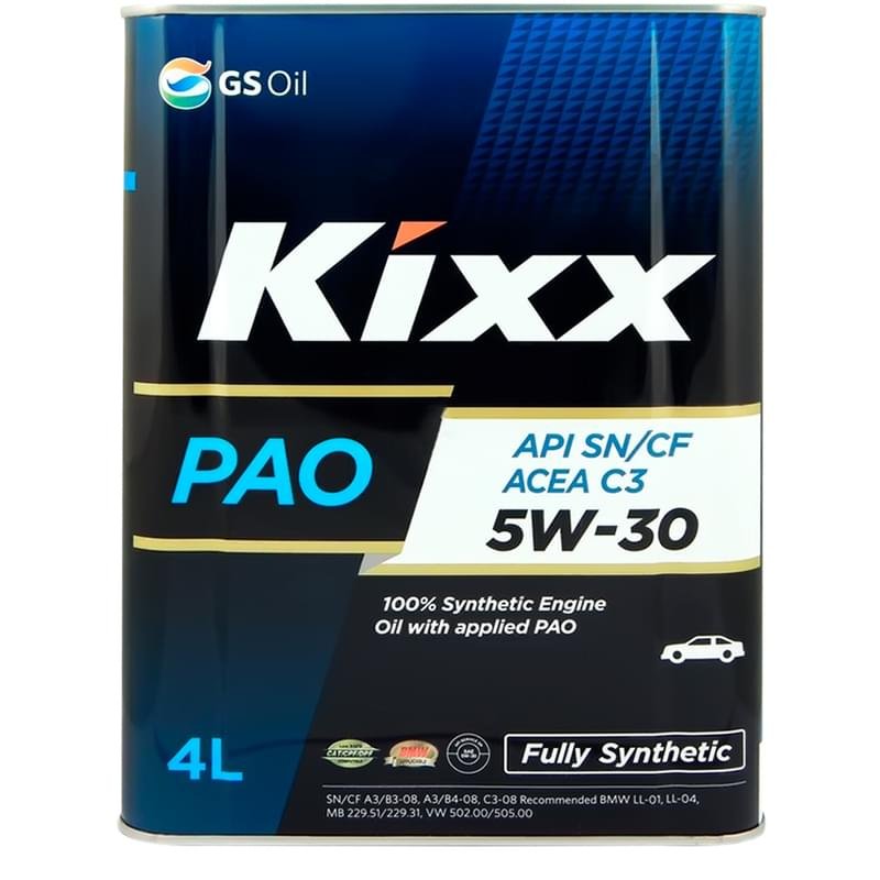 Моторное масло KIXX PAO 5W30 API SN/CF 4л - фото #0