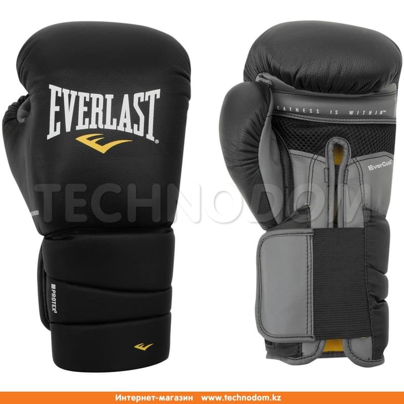 Перчатки боксерские снарядные Protex3 Everlast (111401SMU, Everlast, 820, 14oz SM, черный) - фото #0
