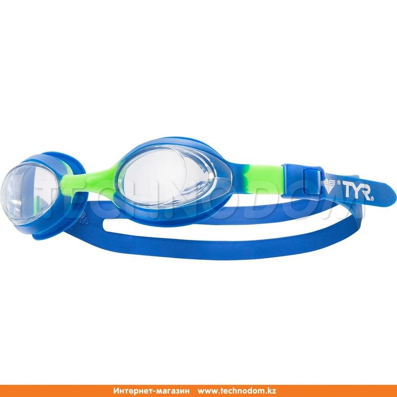 Очки для плавания детские Youth Flexframe (LGYFLX - 101, TYR, прозрачный / сине-зеленый) - фото #0